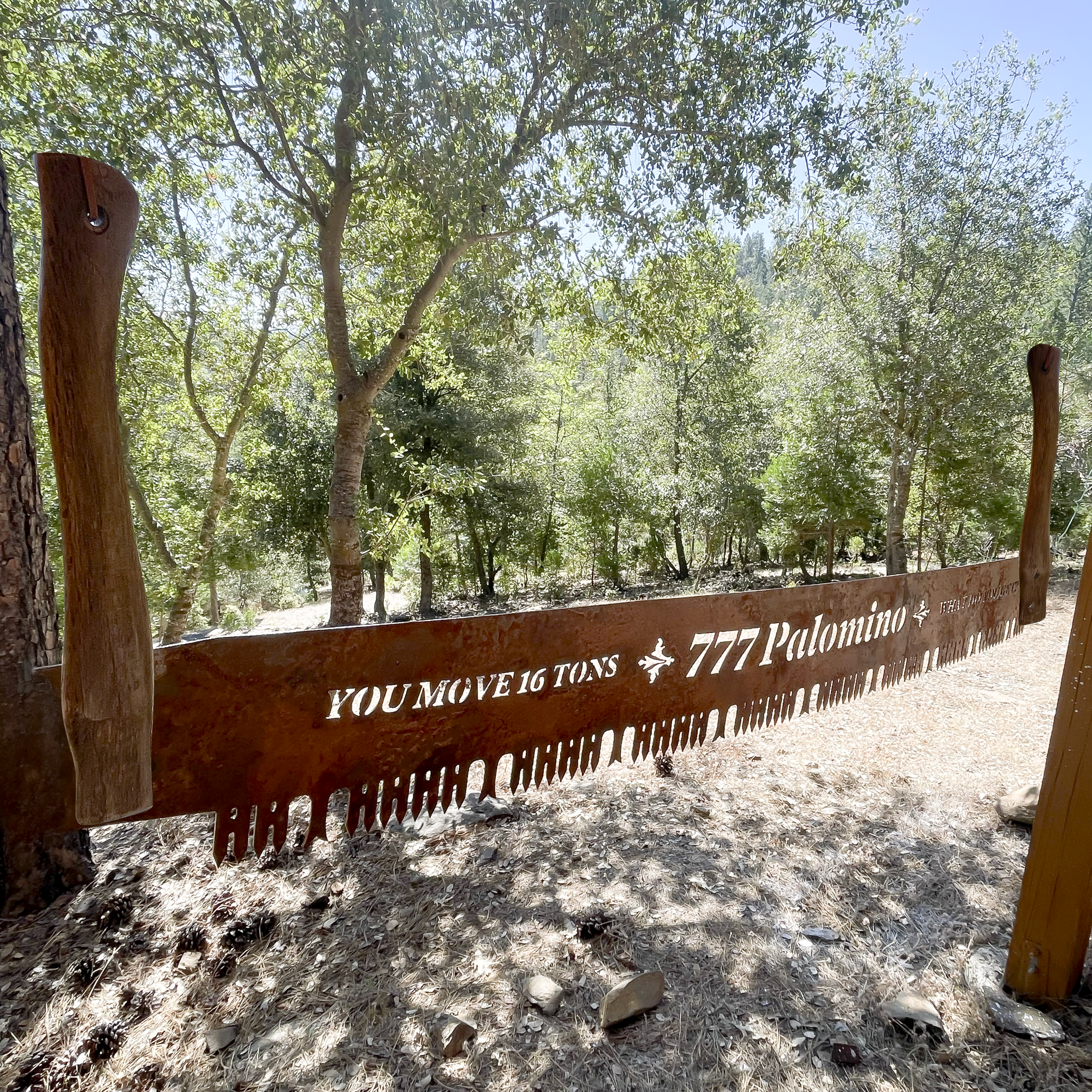 Yosemite Trail Sign: Custom Crosscut Saw Sign