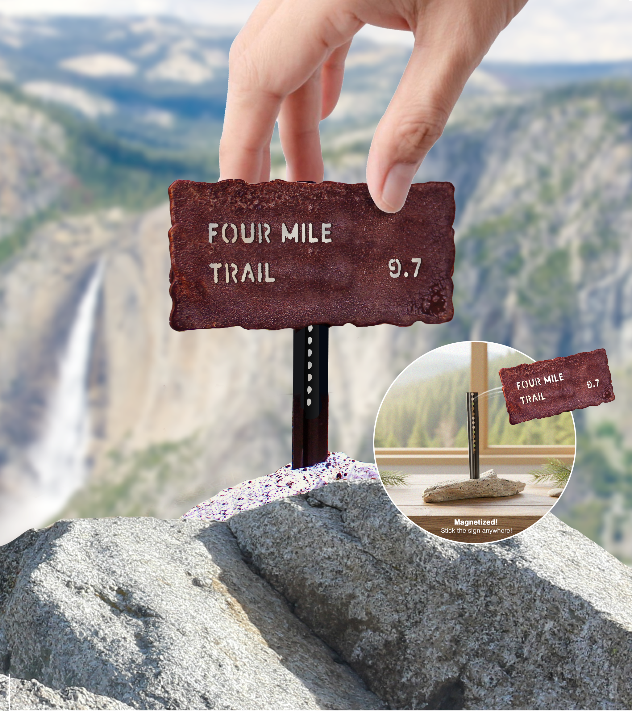 Yosemite Trail Sign: Four Mile Trail