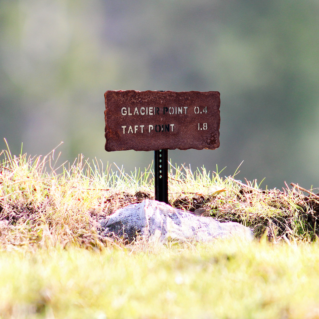 Yosemite Trail Sign: Glacier Point & Taft Point