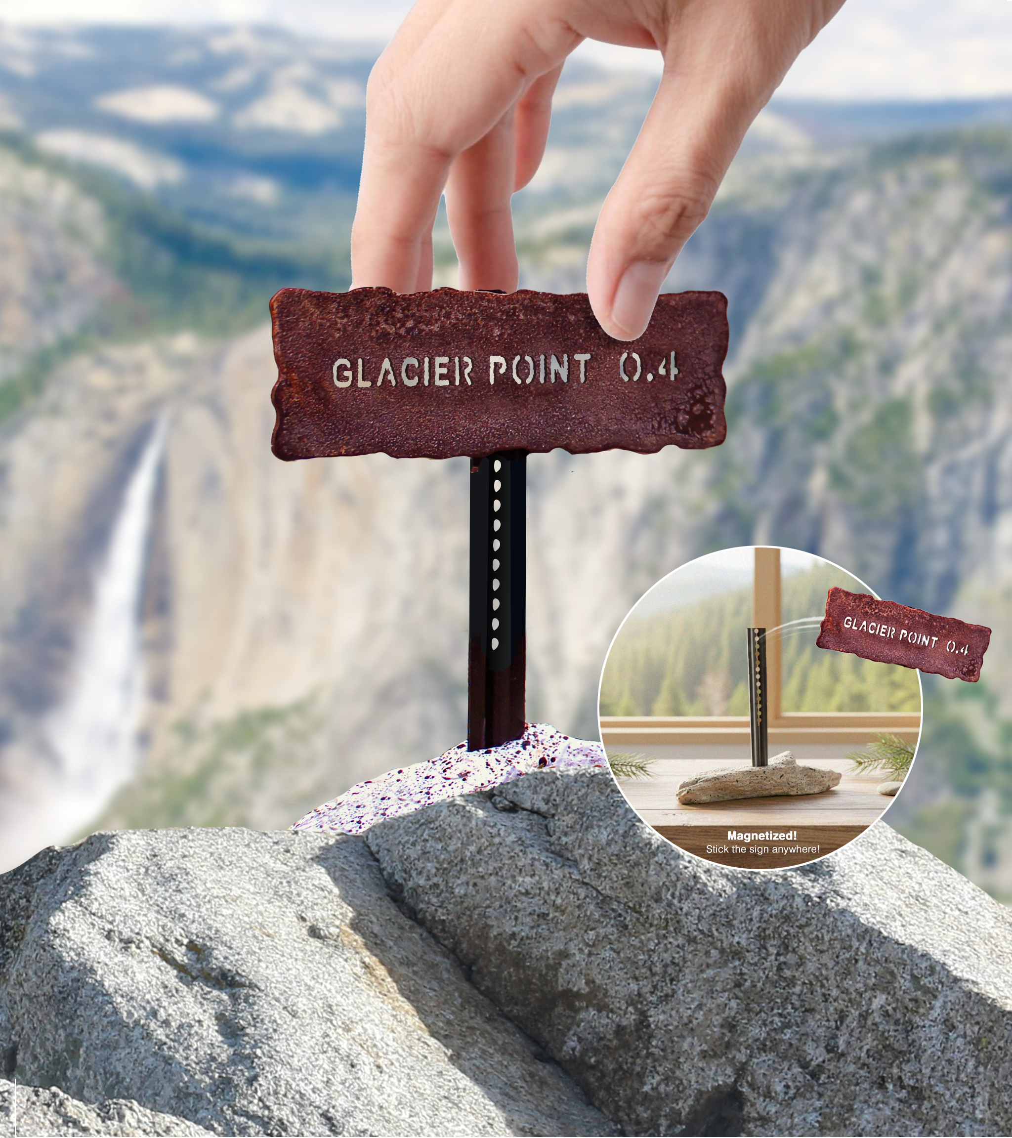 Yosemite Trail Sign: Glacier Point