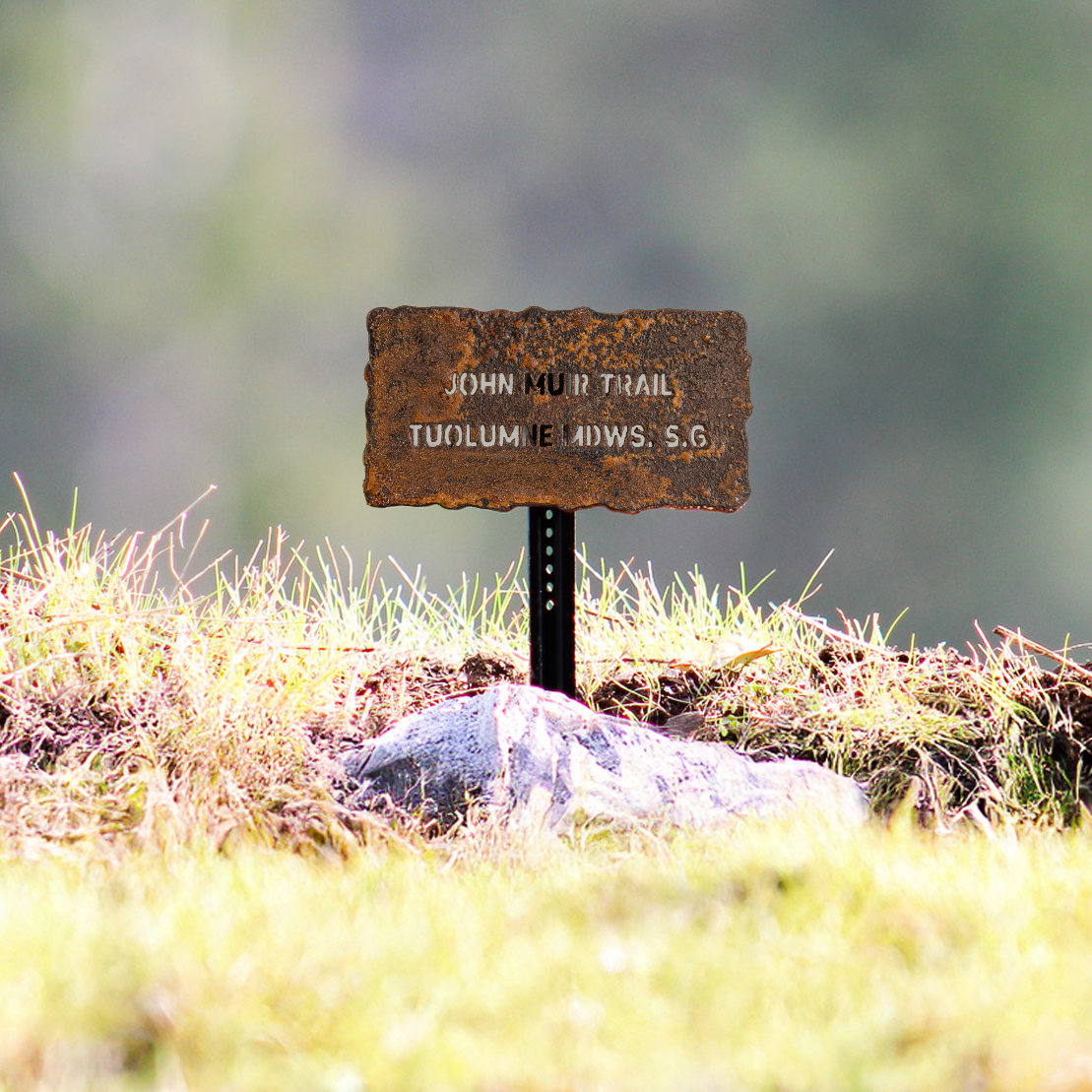 Yosemite Trail Sign: John Muir Trail to Tuolumne Meadows
