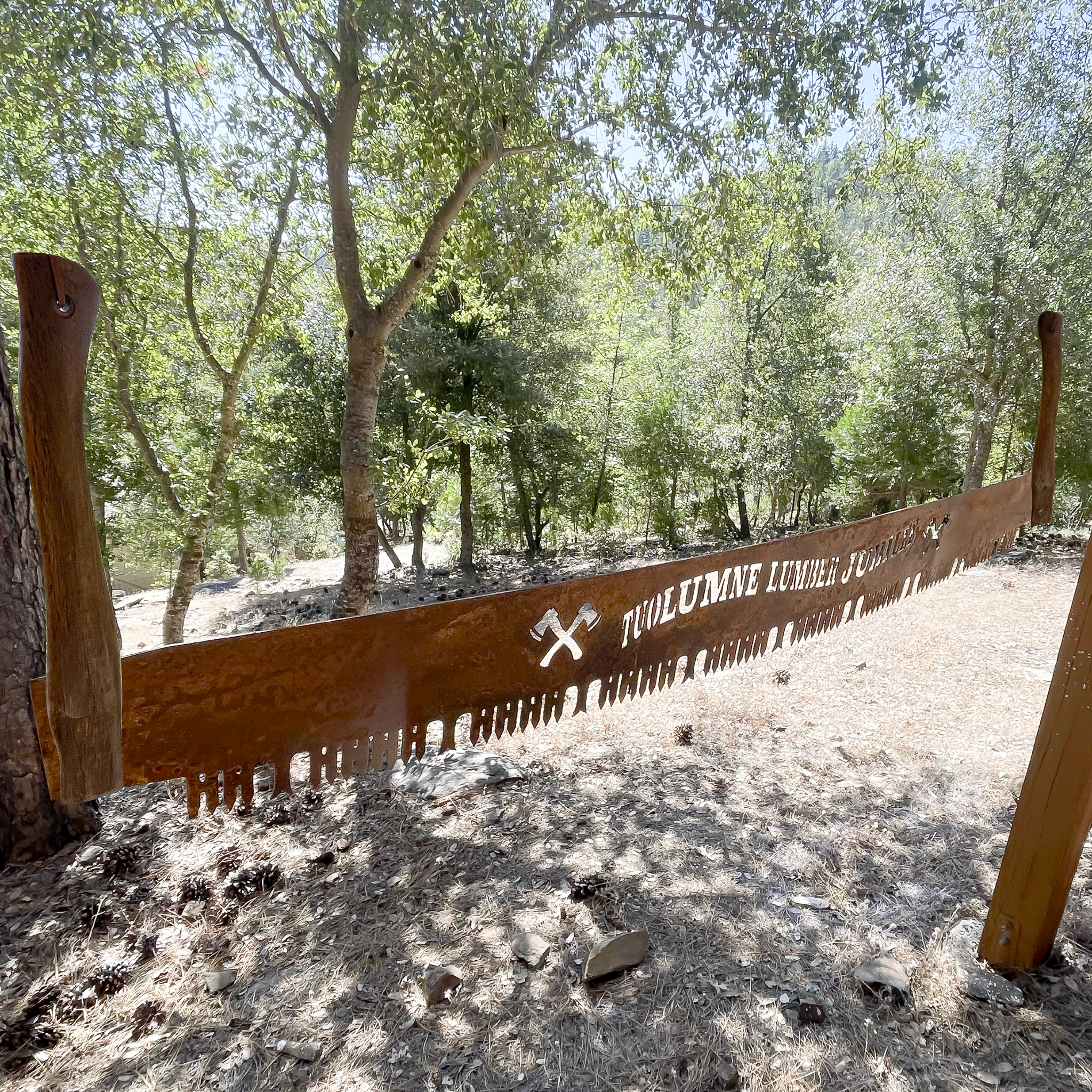 Yosemite Trail Sign: Custom Crosscut Saw Sign