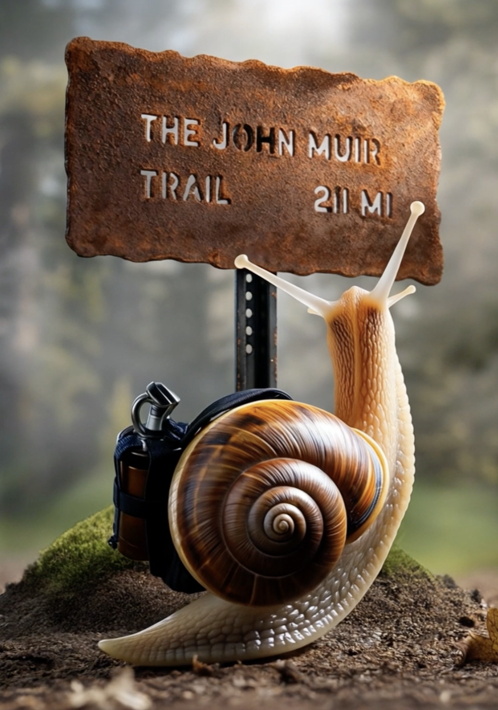Yosemite Trail Sign: The John Muir Trail 211 Miles