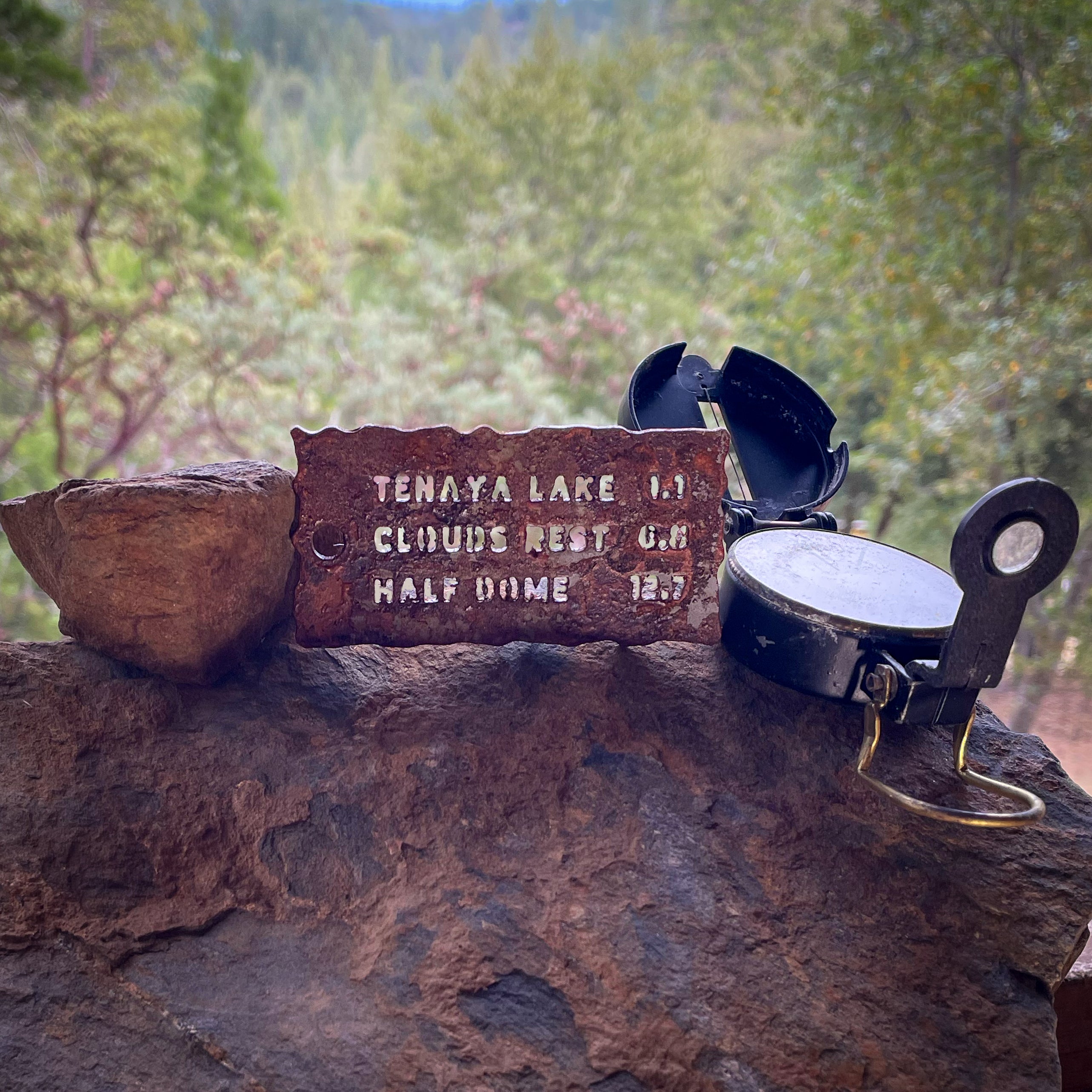 Yosemite Trail Sign (Tenaya Lake Clouds Rest Half Dome)