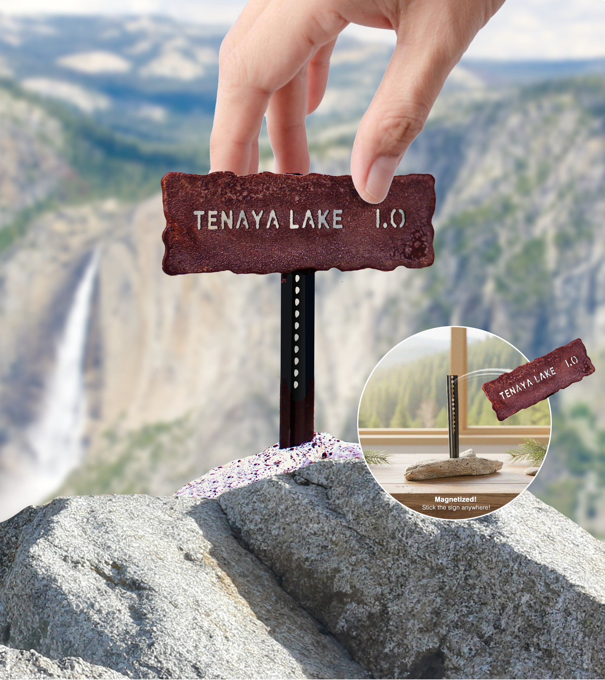 Yosemite Trail Sign: Tenaya Lake